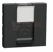 NU941154 Unica centrální deska RJ45 S-ONE, 2M, ochraný kryt, držák štítku, Antracit