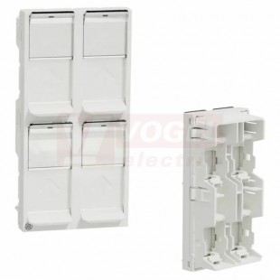 NU946320 Unica centrální deska 4xRJ45 Keystone, 4M, barva bílá RAL9003 Antibakteriální