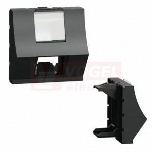 NU946454 Unica centrální deska zkosená RJ45 Keystone, 2M, Antracit