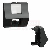 NU946454 Unica centrální deska zkosená RJ45 Keystone, 2M, Antracit