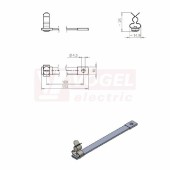 MB 100/6/M4+M4/MSKL 3-12 uzemňovací pásek, rozměr 113x14,9x25mm  (32695.01)