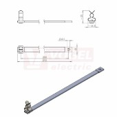 MB 200/6/M4+M4/MSKL 3-12 uzemňovací pásek, rozměr 213x14,9x25mm (32707.01)