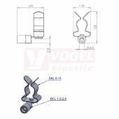 RCL 1,0-2,5mm²/SKL 8-11 stínicí spona s dutinkou (36297.5)