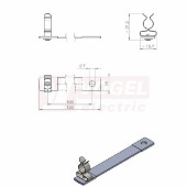 MB 100/10/M6+M4/MSKL 8-18 uzemňovací pásek, rozměr 120x19,7x31,2mm (39711.02)