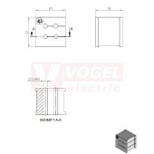 KT  4/3 CR gy průchodková vložka, malá, šedá RAL7035, dx21mm, šx21mm, vx19mm, instal.v x2mm, pro kulatý kabel, pr.kabelu 4x 3-3mm, IP54 (ISO 14644-1) (39914.601)