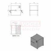 KT  2 CR (S)VOC gy průchodková vložka, malá, šedá RAL7035, dx21mm, šx21mm, vx19mm, instal.v x2mm, pro kulatý kabel, pr.kabelu 1 x 2-3mm, IP68 (39934.600)
