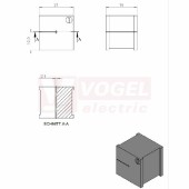 KT  1 CR (S)VOC gy průchodková vložka, malá, šedá RAL7035, dx21mm, šx21mm, vx19mm, instal.v x2mm, pro kulatý kabel, pr.kabelu 1x 1-2mm, IP68 (39941.600)