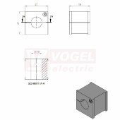 KT 10 CR (S)VOC gy průchodková vložka, malá, šedá RAL7035, dx21mm, šx21mm, vx19mm, instal.v x2mm, pro kulatý kabel, pr.kabelu 1x 10-11mm, IP68 (41210.600)