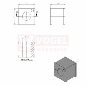 KT 11 CR (S)VOC gy průchodková vložka, malá, šedá RAL7035, dx21mm, šx21mm, vx19mm, instal.v x2mm, pro kulatý kabel, pr.kabelu 1x 11-12mm, IP68 (41211.600)