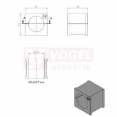 KT 15 CR (S)VOC gy průchodková vložka, malá, šedá RAL7035, dx21mm, šx21mm, vx19mm, instal.v x2mm, pro kulatý kabel, pr.kabelu 1x 15-16mm, IP68 (41215.600)