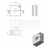 KT 16 ČR (S)VOC gy průchodková vložka, velká, šedá RAL7035, dx41,5mm, šx42mm, vx19mm, montážní výška 2mm, pro kulatý kabel, pr.kabelu 1x 16-17mm, IP68 (41216.600)