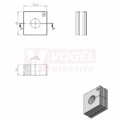 KT 17 CR gy průchodková vložka, velká, šedá RAL7035, dx41,5mm, šx42mm, vx19mm, montážní výška 2mm, pro kulatý kabel, pr.kabelu 1x 17-18mm, IP68 (ISO 14644-1) (41217.601)