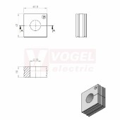 KT 19 ČR (S)VOC gy průchodková vložka, velká, šedá RAL7035, dx41,5mm, šx42mm, vx19mm, montážní výška 2mm, pro kulatý kabel, pr.kabelu 1x 19-20mm, IP68 (41219.600)