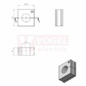 KT 21 ČR (S)VOC gy průchodková vložka, velká, šedá RAL7035, dx41,5mm, šx42mm, vx19mm, montážní výška 2mm, pro kulatý kabel, pr.kabelu 1x 21-22mm, IP68 (41221.600)