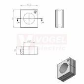 KT 27 CR gy průchodková vložka, velká, šedá RAL7035, dx41,5mm, šx42mm, vx19mm, montážní výška 2mm, pro kulatý kabel, pr.kabelu 1x 27-28mm, IP68 (ISO 14644-1) (41227.601)