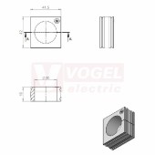 KT 30 CR gy průchodková vložka, velká, šedá RAL7035, dx41,5mm, šx42mm, vx19mm, montážní výška 2mm, pro kulatý kabel, pr.kabelu 1x 30-31mm, IP68 (ISO 14644-1) (41230.601)