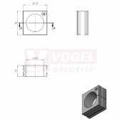 KT 31 CR gy průchodková vložka, velká, šedá RAL7035, dx41,5mm, šx42mm, vx19mm, montážní výška 2mm, pro kulatý kabel, pr.kabelu 1x 31-32mm, IP68 (ISO 14644-1) (41231.601)