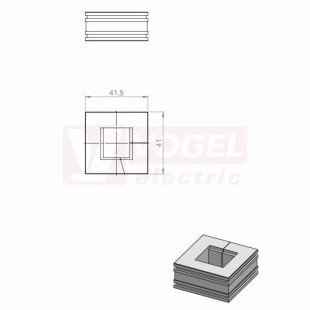 ATG CR  gy redukce, velká, šedá, dx41,5mm, šx42mm, vx19mm, montážní výška 2mm, IP68 (ISO 14644-1) (41253.601)