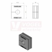 KTMBS 14-17 průchodková vložka, velká, šedá RAL7035, délka 41,5mm, šířka 42mm, výška 19mm, instalační výška 2mm, pro kulatý kabel, pr.kabelů 1x 14-17mm, IP54 (41385)