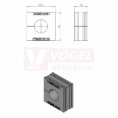 KTMBS 20-23 průchodková vložka, velká, šedá RAL7035, délka 41,5mm, šířka 42mm, výška 19mm, instalační výška 2mm, pro kulatý kabel, pr.kabelů 1x 20-23mm, IP54 (41388)