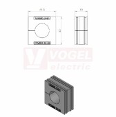 KTMBS 22-25 průchodková vložka, velká, šedá RAL7035, délka 41,5mm, šířka 42mm, výška 19mm, instalační výška 2mm, pro kulatý kabel, pr.kabelů 1x 22-25mm, IP54 (41389)