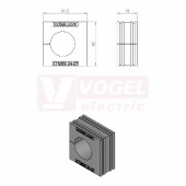 KTMBS 24-27 průchodková vložka, velká, šedá RAL7035, délka 41,5mm, šířka 42mm, výška 19mm, instalační výška 2mm, pro kulatý kabel, pr.kabelů 1x 24-27mm, IP54 (41390)