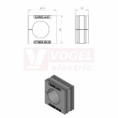 KTMBS 26-29 průchodková vložka, velká, šedá RAL7035, délka 41,5mm, šířka 42mm, výška 19mm, instalační výška 2mm, pro kulatý kabel, pr.kabelů 1x 26-29mm, IP54 (41391)