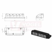 KEL-FG-ER E5 průchodkový rámeček černý IP65, vel.výřezu 112x24mm, d147x š53x v38mm, šroub měkká ocel, galvanicky pozinkovaná, 5x KT malá vložka (42347)