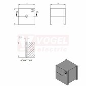 KT  3 CR gy průchodková vložka, malá, šedá RAL7035, dx21mm, šx21mm, vx19mm, instal.v x2mm, pro kulatý kabel, pr.kabelu 1x 3-4mm, IP68 (ISO 14644-1) (41203.601)