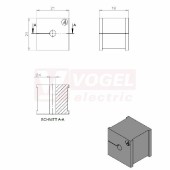 KT  4 CR (S)VOC gy průchodková vložka, malá, šedá RAL7035, dx21mm, šx21mm, vx19mm, instal.v x2mm, pro kulatý kabel, pr.kabelu 1x 4-5mm, IP68 (41204.600)