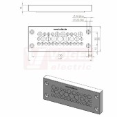 KEL-DPZ 24/32 ČR (S)VOC gy membránová průchodka, šedá RAL7035, dx147mm, šx58mm, vx14mm, montážní výška 14mm, vel.výřezu 112x36mm, 4 šrouby, pr.otvorů pro šrouby 5,9mm, rozsah upínání 21x 3,2-6,5mm, 8x 5-10,2mm, 3x7,5-12mm (43730.600)