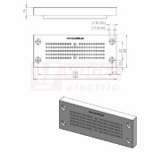 KEL-DPZ 24/121 ČR (S)VOC gy membránová průchodka, šedá RAL7035, dx147mm, šx58mm, vx14mm, montážní výška 14mm, vel.výřezu 112x36mm, 4 šrouby, pr.otvorů pro šrouby 5,9mm, rozsah upínání 119x1,5-2,6mm, 2x 2,5-5mm (43735.600)