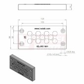 KEL-DPZ 16/11 CR (S)VOC gy membránová průchodka, šedá RAL7035, dx120mm, šx58mm, vx14mm, montážní výška 14mm, vel.výřezu 86x36mm, 4 šrouby, pr.otvorů pro šrouby 5,8mm, rozsah upínání 11 x 7,5-12mm (43815.600)