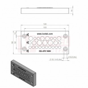 KEL-DPZ 16/25 CR (S)VOC gy membránová průchodka, šedá RAL7035, dx120mm, šx58mm, vx14mm, montážní výška 14mm, vel.výřezu 86x36mm, 4 šrouby, pr.otvorů pro šrouby 5,8mm, rozsah upínání 16 x 3,2-6,5mm, 6 x 5-10,2mm, 3 x 7,5-12mm (43818.600)