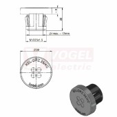 KEL-DPZ-CLICK 25/4 nacvakávací membránová průchodka, šedá RAL7035, vnější pr. 39mm, inst.výška 8mm, závit M25x1,5, délka závitu 20mm, pro pr.kabelů 4x 3,2-5,2mm (44051)