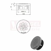 KEL-DPZ-CLICK 50/12 nacvakávací membránová průchodka, šedá RAL7035, vnější pr.62mm, vel.kulat.výřezu 50,4mm, závit M50x1,5, délka závitu 20mm, pro pr.kabelů 4x 3,2-6,5mm, 8x 5-10,2mm (44058)