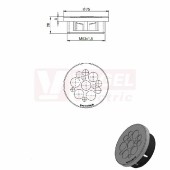 KEL-DPZ-CLICK 63/13 nacvakávací membránová průchodka, šedá RAL7035, vnější pr.75mm, vel.kulat.výřezu 63,4mm, závit M63x1,5, délka závitu 20mm, pro pr.kabelů 4x 3,2-6,5mm, 4x 5-10,2mm, 5x 9-16,2mm (44062)