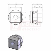 QVT-CLICK 50-1 dělená kabelová průchodka nacvakávací, šedá, IP54, 1x QT velká vložka, vnější průměr 62mm (45738)