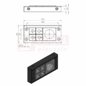 KEL-ER 16/5 CR (S)VOC průchodkový rámeček černý, 4x malá vložka, 1x velká vložka, šroub měkka ocel, pozink (vložky se objednávají samostatně) (ISO 14644-8; ISO 16000-6, -9, -11, -25, VDI 2083 list 17) (48165.600)