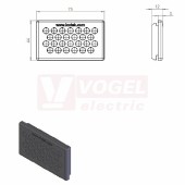 KEL-DP 10|26 A membránová průchodka, šedá RAL7035, vel.výřezu 65x36mm, pro tloušťku plechu 1,5-2,5mm, rozměr 75x44x12mm, pro pr.kabelů 26x1-6,5mm (43470)