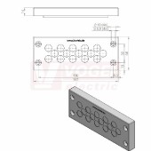 KEL-DPZ 24/15 ČR (S)VOC gy membránová průchodka, šedá RAL7035, dx147mm, šx58mm, vx14mm, montážní výška 14mm, vel.výřezu 112x36mm, 4 šrouby, pr.otvorů pro šrouby 5,9mm, rozsah upínání 15x 7,2-12mm (43720.600)