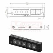 KEL-ER-E5 CR průchodkový rámeček černý, 5x malá vložka, šroub měkká ocel, pozink, IP66 (vložky se objednávají samostatně) (ISO 14644-1)  (48250.601)