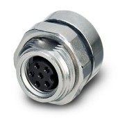 SACC-DSI-M 8FS-6CON-L180 ,Vestavný konektor senzoru/aktoru, zásuvka, 6pólová, M8, montáž zezadu stěny/vešroubováním závitem M12, s přímým pájeným spojem (1436534)