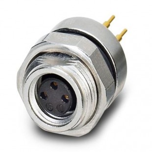 SACC-DSI-M 8FS-3CON-L180 ,Vestavný konektor senzoru/aktoru, zásuvka, 3pólová, M8, montáž zezadu stěny/vešroubováním závitem M12, s přímým pájeným spojem (1694363)