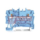 2200-1204 svorka průchozí, PUSH-IN 1,0mm2, sv. modrá, 1/1, š=3,5mm (WAGO TOPJOB S)