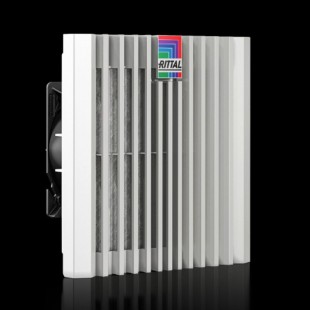 SK3241.700 Blue e+ ventilátor s filtrem, 272/280 m³/h, 230V, 50/60Hz, otvor 224x224mm, vnější rozměr švh 255×255×129mm, IP54, 53dB, RAL7035