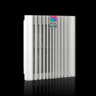SK3239.300 Blue e+ výstupní filtr, pro ventilátor s filtrem 3239.7xx, otvor 177x177mm, rozměr šv 204×204mm, IP54, RAL7035