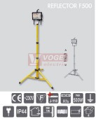 Svítidlo 1x 500W R6501-CR halogenové reflektorové, přenosné venkovní stojanové IP44