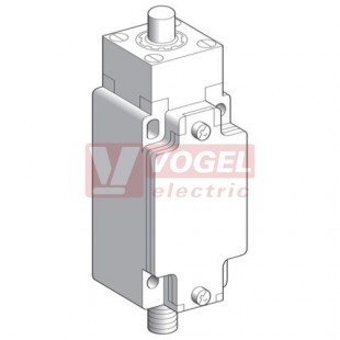 XCKJ161D Polohový spínač Universal Classic, kovový, 1V+1Z, čep kovový, mžik.funkcí, konektor M12/5pin/vidlice, IP67