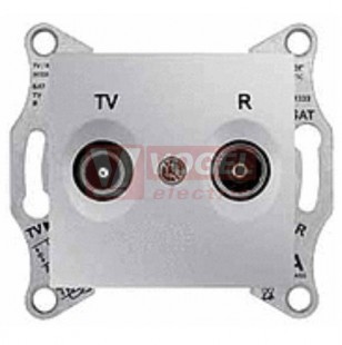 SDN3301360 Zásuvka TV-R průběžná 8 dB, alu